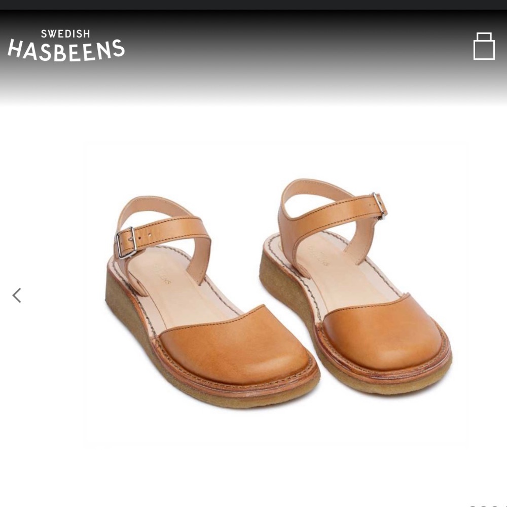 Swedish Hasbeens rubber sole sandle size 7